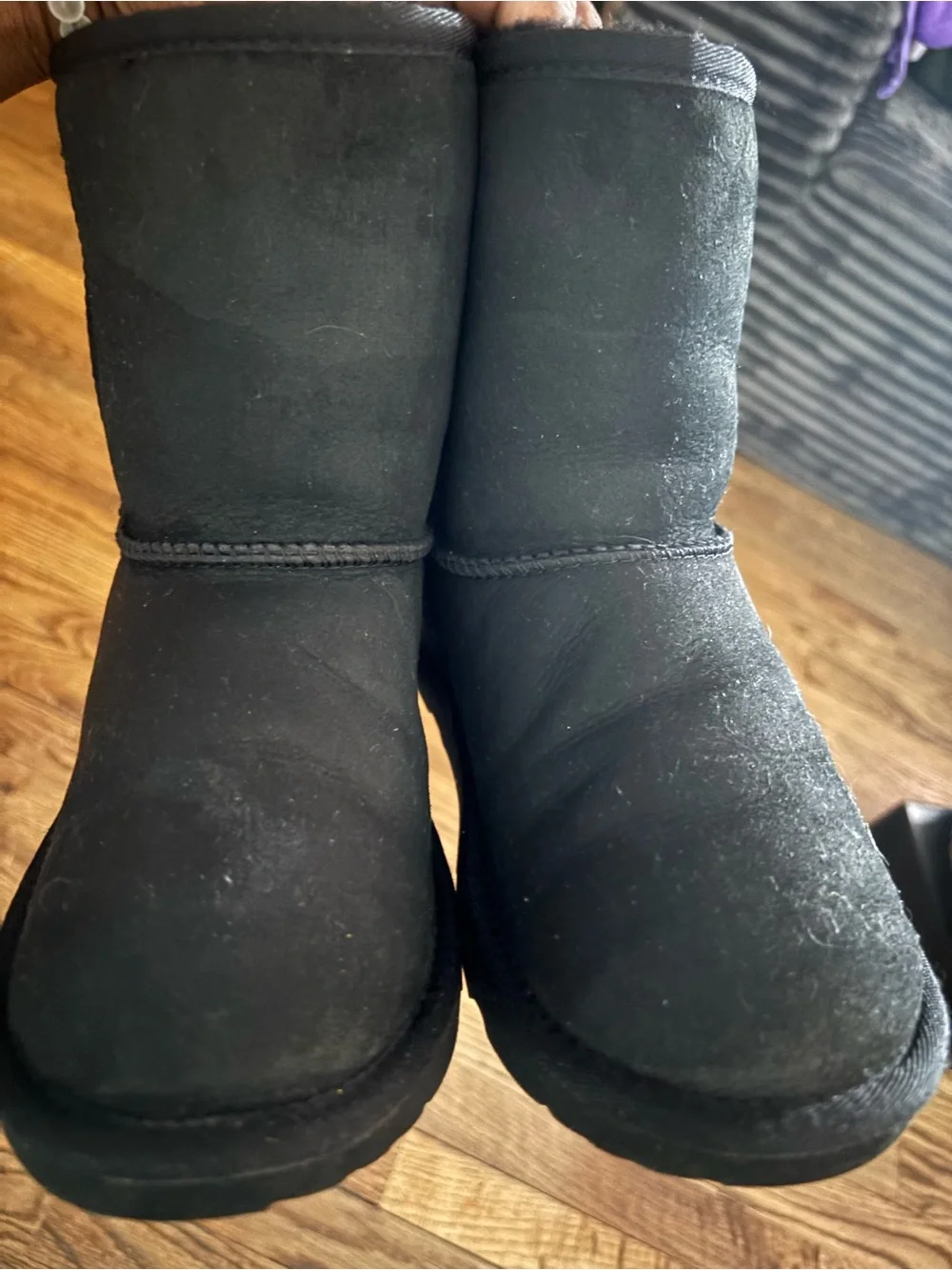 UGG Black Short Shearling Boots